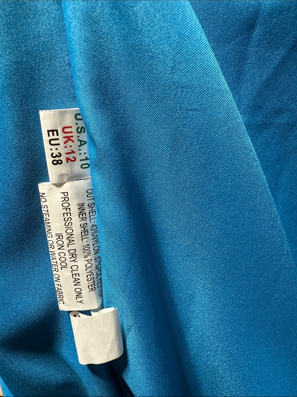 Strapless Ruffled Turquoise Evening Dress - Picture 7 of 8